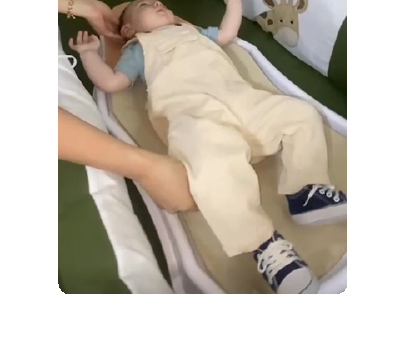 Uso no berço com o bebê de barriga para cima